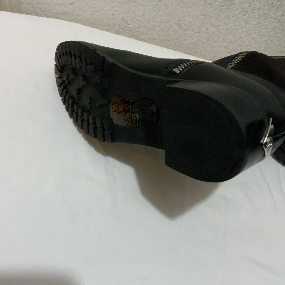 Michael Kors Womens Black Leather Side Zipper Knee High Riding Boots 6.5 - Picture 11 of 15